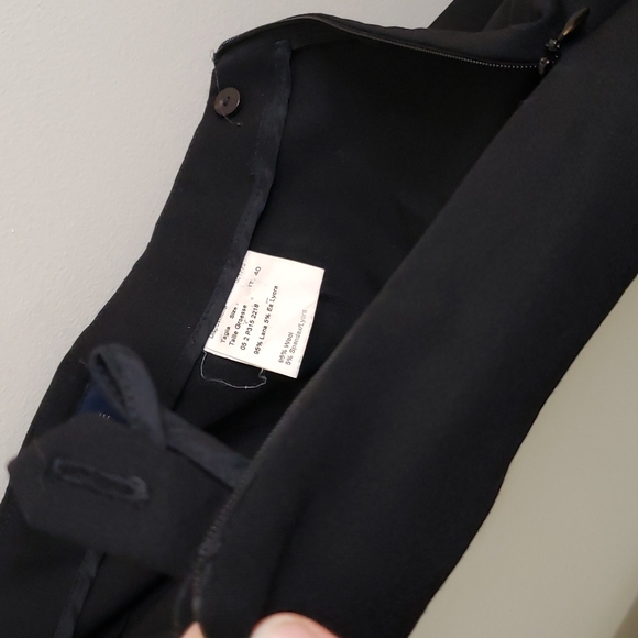 Piazza Sempione black wool cropped pants size 40. Made in Italy. - Picture 3 of 4